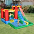 thumbnail image 2 of 6-in-1 Kids Bounce House Inflatable Water Slide with Pool, Water Cannon, Climbing Wall & Basketball Hoop, Inflator Included, Backyard Outdoor Water Park, 2 of 7