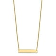 thumbnail image 3 of Auriga Fine Jewelry 925 Sterling Silver Gold-plated Polished Blank Bar Necklace for Women 18", 3 of 5