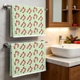 thumbnail image 6 of Green Christmas Patterns Hand Towels Set of 2, Soft Absorbent Decorative Holiday Towels, Xmas Seasonal Towel for Bathroom Kitchen Home Decoration & Gift,23.6x15.7in, 6 of 7