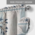 thumbnail image 6 of Texas Star Blue Farmhouse Short Window Curtain Valances, Farmhouse Country Branches Wooden Grain Rod Pocket Kitchen Valances for Living Room Bedroom Bathroom Cafe 42" x 18", 6 of 8