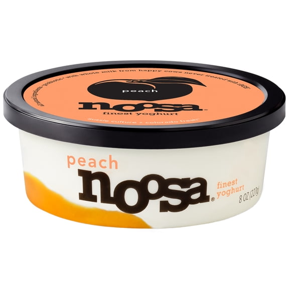 Noosa Yoghurt, Whole Milk Yogurt, Velvety Smooth & Creamy, Peach, 8 oz Tub
