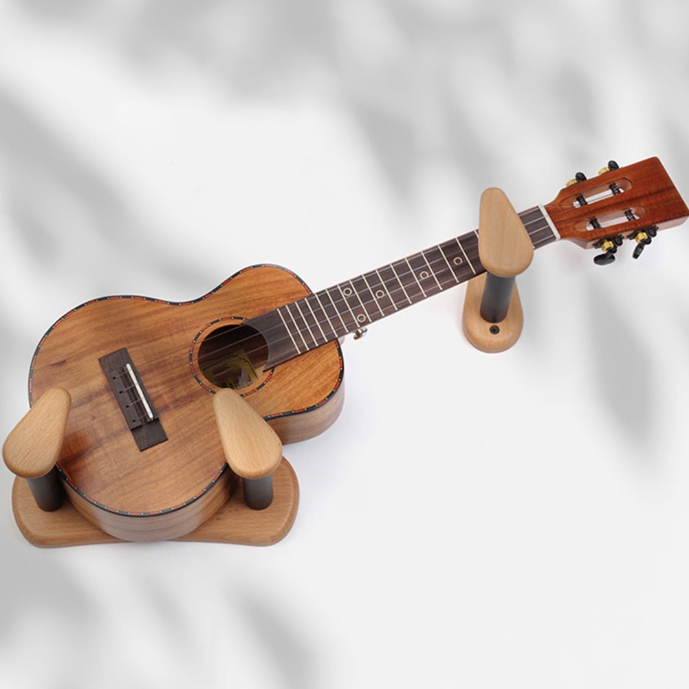 ULTNICE Solid Wood Guitar Wall Mount Light Brown Split Design for Acoustic Classical Guitars and Ukuleles