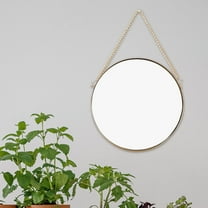 Milisten Hanging Wall Mirror Decorative Vanity Mirror With Chain For Living Bedroom Bathroom Stylish Finish Wall Art