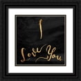 thumbnail image 1 of OnRei 20x20 Black Ornate Wood Framed with Double Matting Museum Art Print Titled - I Love You, 1 of 4
