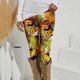thumbnail image 2 of Gibobby Pantalones mujer Cintura Recta Suelta Leggings Algodón Mujer Color Sólido Casual Pantalón Midi Pantalones Bolsillo Pantalones(Amarillo， XXL), 2 of 5