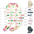 thumbnail image 3 of LNMQLPDBS Toddler Girls Christmas Tree Print Set Kids Cute Holiday Outfit Girls Allover Graphic Tee and Pants 2 Piece Set with Contrast Cuffs for School Party Daily Wear, 3 of 7