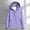 Purple, variant on Green Warm Winter Coats, Polyester Solid Color Jackets, Women's Autumn and Winter Solid Color Maple Print Windproof and Rainproof Hooded Coat Breathable Outdoor Jacket, XL