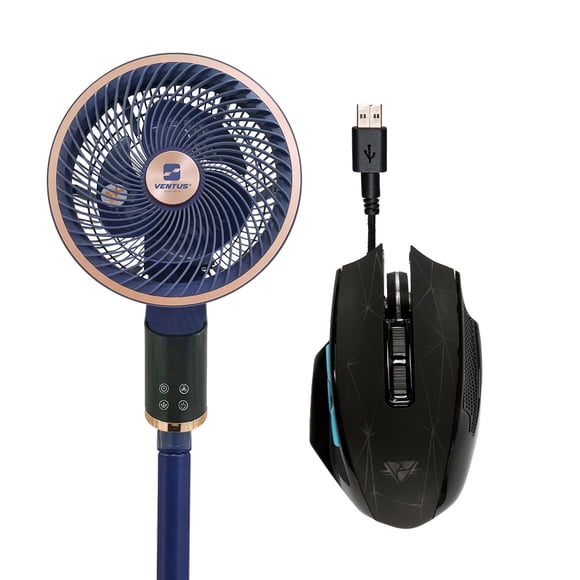 Ventilador De Pedestal Ventus+ Mouse Gamer Pesas Removibles