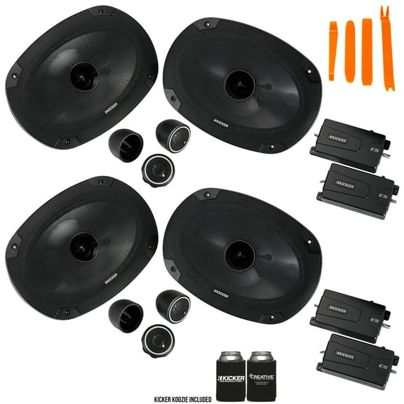 Kicker 46CSS694 - Two Pairs Of CS-Series CSS69 6x9-Inch Component System with .75-inch tweeters, 4-Ohm (2 Pairs)