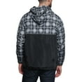 thumbnail image 2 of G-Style USA Men's Plaid Checkered Anorak Windbreaker Jacket JK5008 - Black - 4X-Large, 2 of 6