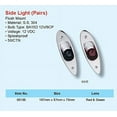 thumbnail image 2 of Pactrade Marine Boat Navigational Side Bow Tear Drop Lights Stainless Steel Flush Mount, 2 of 2