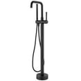 thumbnail image 2 of Vinnova Delara Freestanding Bathroom Tub Faucet with Hand Shower in Matte Black, 2 of 6