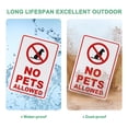 thumbnail image 5 of Uxcell 2 Pack No Pets Allowed Sign, 14" No Dog Sign for Garden/Pool Red on White, 5 of 7