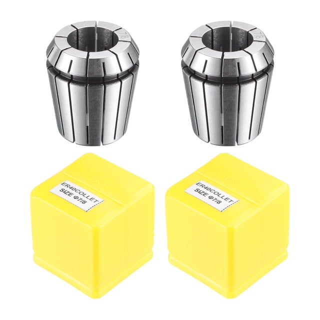 Unique Bargains ER40 Spring Collet, 7/8' Chuck for CNC Engraving Machine Lathe Milling Tool 2 Pack