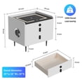 thumbnail image 4 of KPIBEST LED Nightstand with Fingerprint lock Drawer, Modern Beside Table with Charging Station, Bluetooth Speaker Night Stand with USB Port for Bedroom, 4 of 14