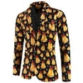 thumbnail image 6 of Men Long Sleeve Casual Button Christmas Printed Suit Jacket Two piece Set Holiday Festive Theme Funny Suits, 6 of 7