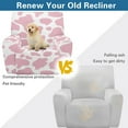 thumbnail image 4 of Xoenoiee Pink Cow Print Recliner Chair Covers 4-Pieces Recliner Covers Stretch 1 Seat Reclining Chair Cover Washable Lazyboy Recliner Covers Furniture Protector for Living Room, 4 of 7