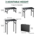 thumbnail image 2 of Mesa de camping JiGiU plegable de aluminio, 60 x 40 cm, 3 alturas, 2 of 8