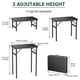 thumbnail image 2 of Mesa de camping JiGiU plegable de aluminio, 60 x 40 cm, 3 alturas, 2 of 8