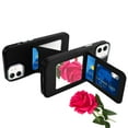thumbnail image 6 of For Samsung Galaxy S25+ /S25 Plus /S24+ Plus PU Leather Wallet Cover with Credit Card Holder, Kickstand & Mirror Inside Slim Fit TPU & PC Hybrid Design Cover, XPM Phone Case [Black], 6 of 12
