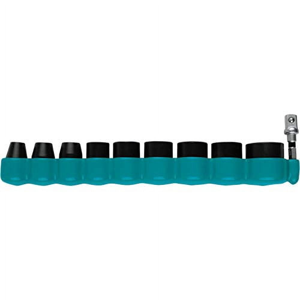 Makita E-01672 XPS 10 Pcs Impact Socket Set SAE w/ Standard Socket Adapter