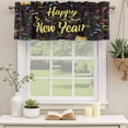 thumbnail image 3 of Happy New Year Valances for Windows, Colorful Modern Abstract Art Light Filtering Kitchen Curtains, Rod Pocket Window Valance Curtains for Living Room Bedroom, 42" W x 12" L, 2 Panels, 3 of 9