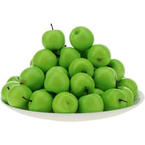 30pcs Mini Artificial Green Apple Decoration Fake Fruit Home Party Kitchen Food Toy Display - 3.5 cm
