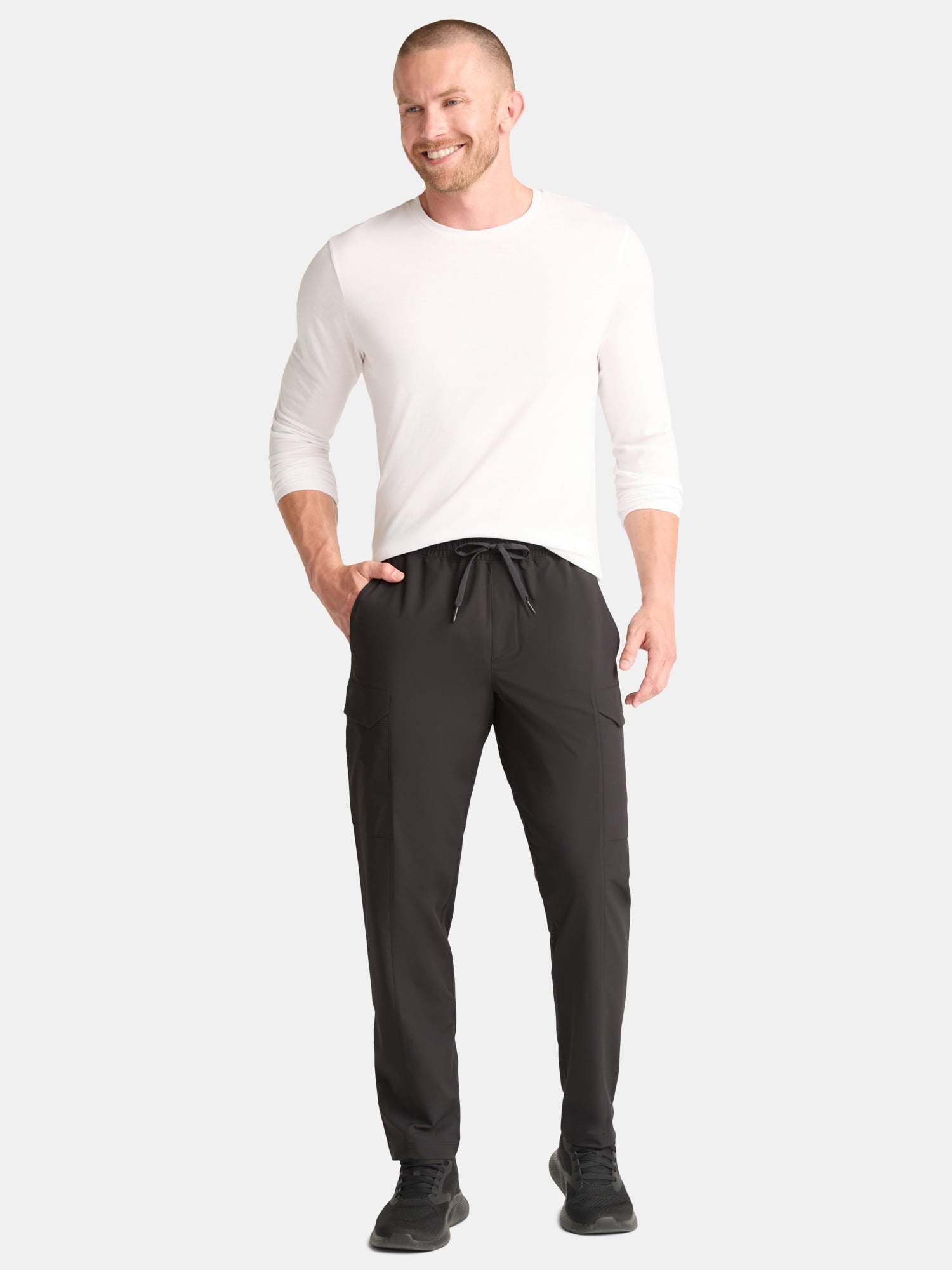 Athletic Works Men’s and Big Men’s Stretch Cargo Pants, Sizes S-3XL