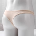 thumbnail image 6 of FITORON Mens No-Show Thong Briefs 100% Polyester Ultra Soft 3D Pouch Beige Quick Dry Underwear for Daily & Workout ,Size 2XL, 6 of 6