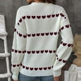 thumbnail image 5 of Fengactive Cute Heart Graphic Sweater for Women Knitted Top Casual Crewneck Long Sleeve Sweaters Pullover, 5 of 9