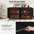 thumbnail image 4 of MODERNLUXE Buffet Bahut de 55 Pouces avec Rangement, Table Console de Style Ferme pour Café-Bar avec Tablettes Ajustables pour Cuisine, Entrée, Noir, 4 of 9