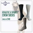 thumbnail image 3 of Yacht & Smith Mens & Womens Wholesale Bulk Sports Crew, Athletic Case Pack Socks (240 Pairs Assorted, Mens 10-13 (Shoe Size 7-12)), 3 of 6