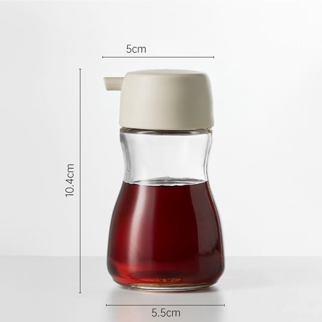 Botella dispensadora de aceite de sésamo de vidrio con control de volumen, perfecta for condimentar y cocinar