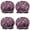 Purple Dinosaurs Dino, variant on Shower Caps,Purple Dinosaurs Dino Roar Pattern Waterproof Shower Cap for Women 4 Pieces,Double Reusable Hair Cover for Shower PEVA Elastic Stretch Hem