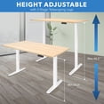 thumbnail image 4 of Dual Motor Electric Standing Desk with 55" Tabletop - White Base, 4 of 9