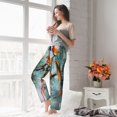 thumbnail image 5 of Salouo Exotic Birds Forest Print Women's Pajama Pants Casual Loose Sweatpants PJs Flowy Pants Drawstring Palazzo for Women Wide Leg Pants Lounge Pajama -X-Large, 5 of 8