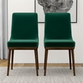 thumbnail image 2 of Ashcroft Grayson Mid-Century Modern Velvet Dining Chair, Green (Set of 2), 2 of 7