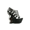 Hades Shoes H-Monique 6 Sandal 2 suede platform with Egyptian princess scales 8 / Black