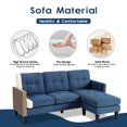 thumbnail image 5 of Convertible Sectional Sofa Couch, Modern L-Shaped Couch 3-Seat Sofa, Reversible Sectional, Blue, 5 of 6
