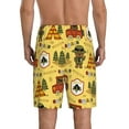 thumbnail image 3 of Bixox Men's Forest Guard printed lightweight casual shorts, soft sleep shorts with pockets., 3 of 7