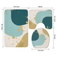 thumbnail image 3 of Teal Gold Splash Marble Bathroom Rugs Sets 3 Piece,Toilet Cover Set,Absorbent Non Slip Bathroom Mats Sets with U-Shaped Contour Rug Toilet Rug Set, 3 of 5
