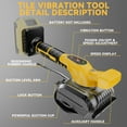thumbnail image 6 of Tile Vibration Leveling Machine Compatible with Dewalt 18V Battery(Tool only), Cordless Tile Vibration Machine Installation Tool 120W Tiler Vibrator Tool with 5 Speed, Suction Cup, 6 of 8