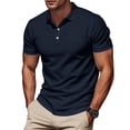 thumbnail image 2 of Golf Polo Shirts for Men Short Sleeve Collared Button Up Tees Casual Lightweight Quick Dry Work T Shirts, 2XL, 2 of 9