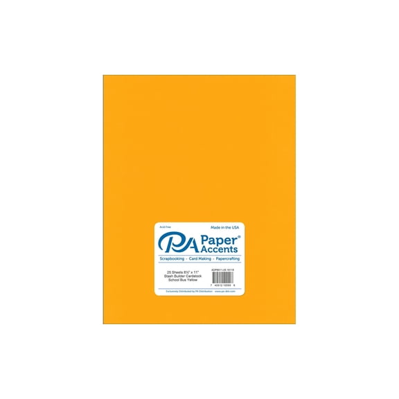 Cdstk Stash Builder 8.5x11 65lb School Bus Yellow (25 sheets)
