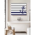 thumbnail image 6 of Anchor Gray Wall Art for Living Room,Canvas Picture Wall Decor for Bathroom Bedroom,Modern Navy Blue White Striped Nautical Painting Artwork for Office Kitchen Hallway Dining Room Home Decor 16"x20", 6 of 8