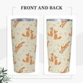 thumbnail image 3 of Cute Fox In Autumn Seamless Pattern Tumbler Travel Coffee Mug With Flip Lid 20 Oz Insulated Tumbler Cup Gift For Father Mother Friend Birthday, 3 of 6