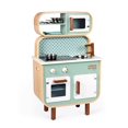 thumbnail image 2 of Janod Reverso - Double-Sided Wooden Cooker - Stylish and Interactive Kitchen Playset for Children Aged 3+. Features Sound and Light Induction Plate - Realistic Knobs and 7 Metal Accessories - Perfect, 2 of 9