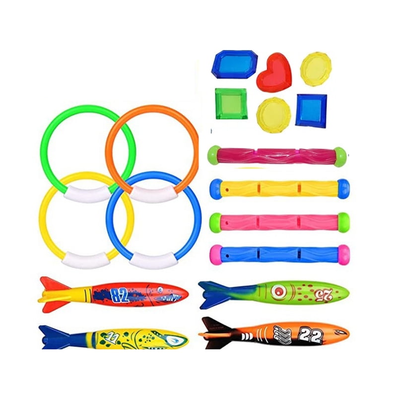 Diving Pool Toys,18 Piece Pool Toys For Teens And Adults For Kids Pool