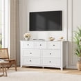 thumbnail image 5 of White 7 Drawer Dresser for Bedroom, 54" Wide Large Dresser with Deep Drawers & Metal Knobs, Modern Wooden Chests of Drawers for Entryway, Hallway, 5 of 7