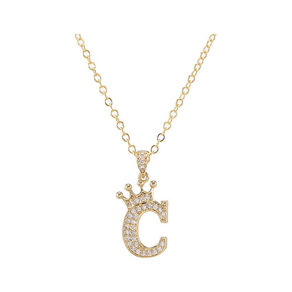 DESIGNICE 2026 New Initial Necklaces for Women,Customizable Gold Initial Necklace for Women,Chic Dainty Necklace with Zirconia Stones,Versatile Initial Necklace for Personal Style,C